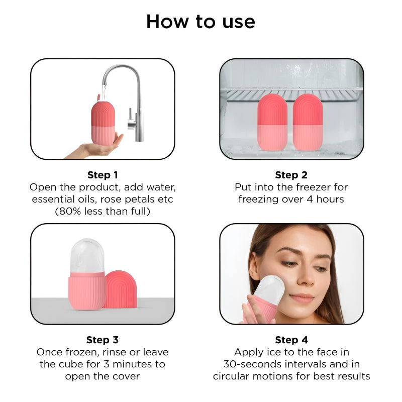 Easy Use Multi-Purpose Mini Silicone Facial Ice Roller for Ultimate Skincare