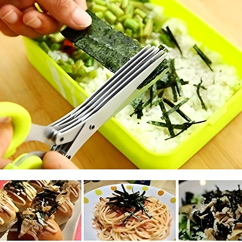 5-Layer Multifunctional Vegetable & Fruit Cutter Kitchen Scissor