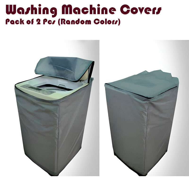 Pack of 2 Waterproof Washing Machine Covers – Dustproof Zipper Cover and Anti-Dust Machine Protector