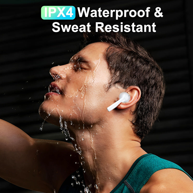 THREE PEACHES TWS Q Five Bluetooth 5.3 Noise-Cancelling, IPX4 Waterproof Elegant Design Earbuds