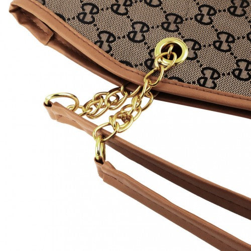 Stylish Faux Leather Iconic Pattern Women Shoulder Bag