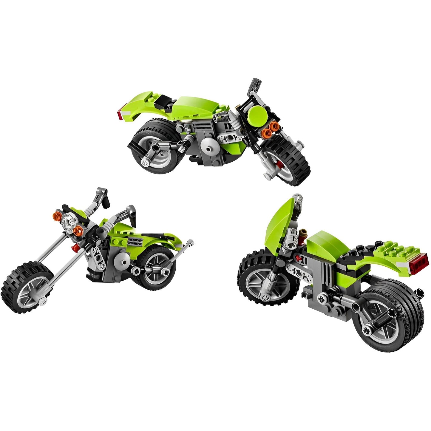 129Pcs Architect 3-In-1 Highway Cruiser Motorcycle Building Blocks Toy