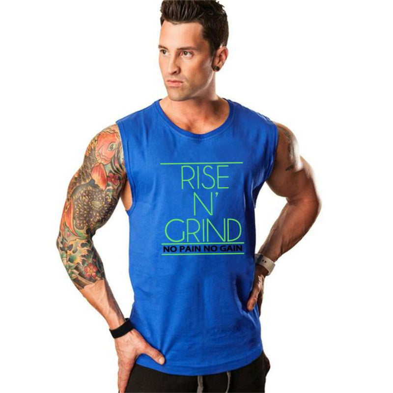 Pack Of 3 Men’s 180gsm High Quality Knitted Single Jersey Printed Sleeveless Cotton T-Shirts