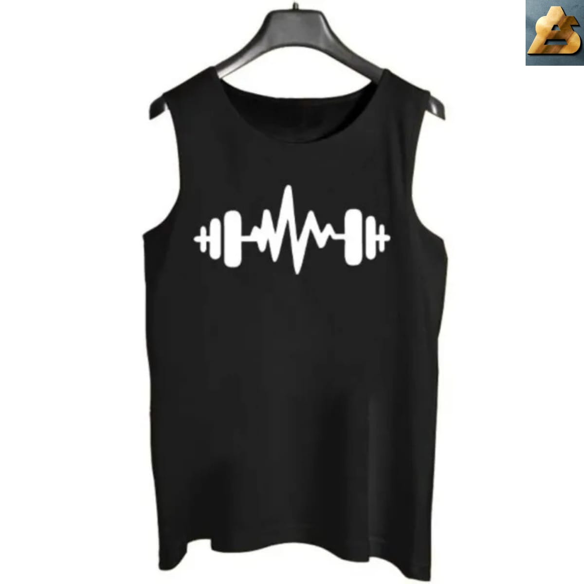 Pack Of 3 Men’s 180gsm High Quality Knitted Single Jersey Printed Sleeveless Cotton T-Shirts