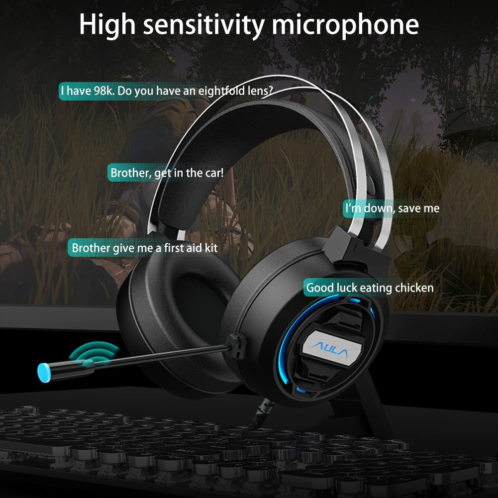 S603 Gaming Wired Headset Gamer Deep Bass Stereo Earphone With Microphone For PC Computer