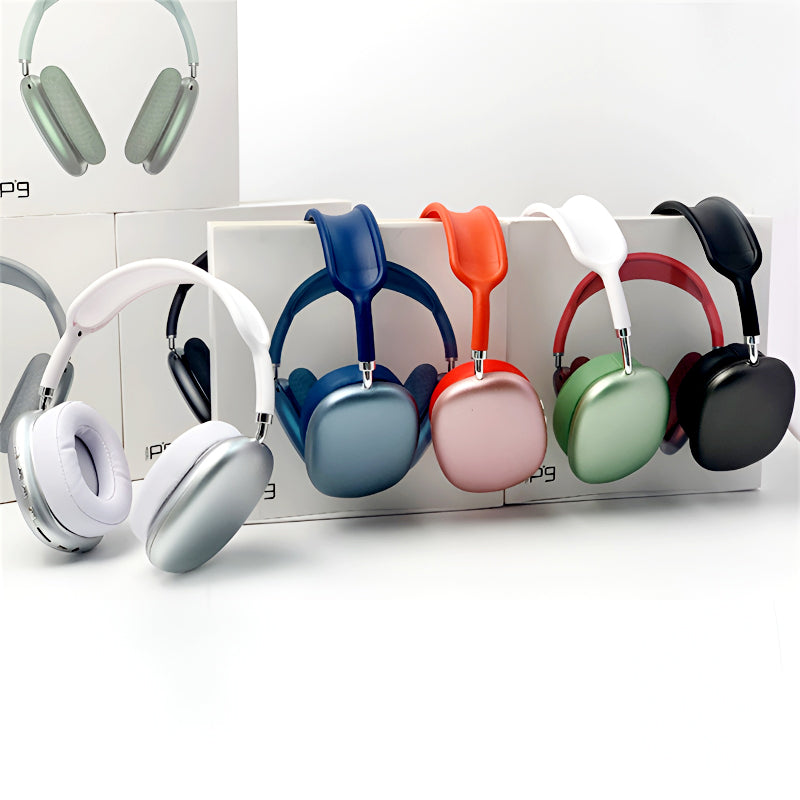 P9 Bluetooth Wireless Noise-Cancelling Stereo Headphones with Mic for Sports & Gaming