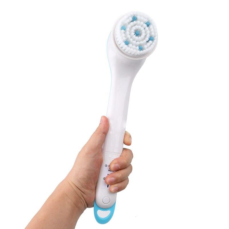 Electric Shower Brush 5 In 1 Spin Spa Multi-Functional Long Handle Bath Scrubber Waterproof Massager Health Care Tool