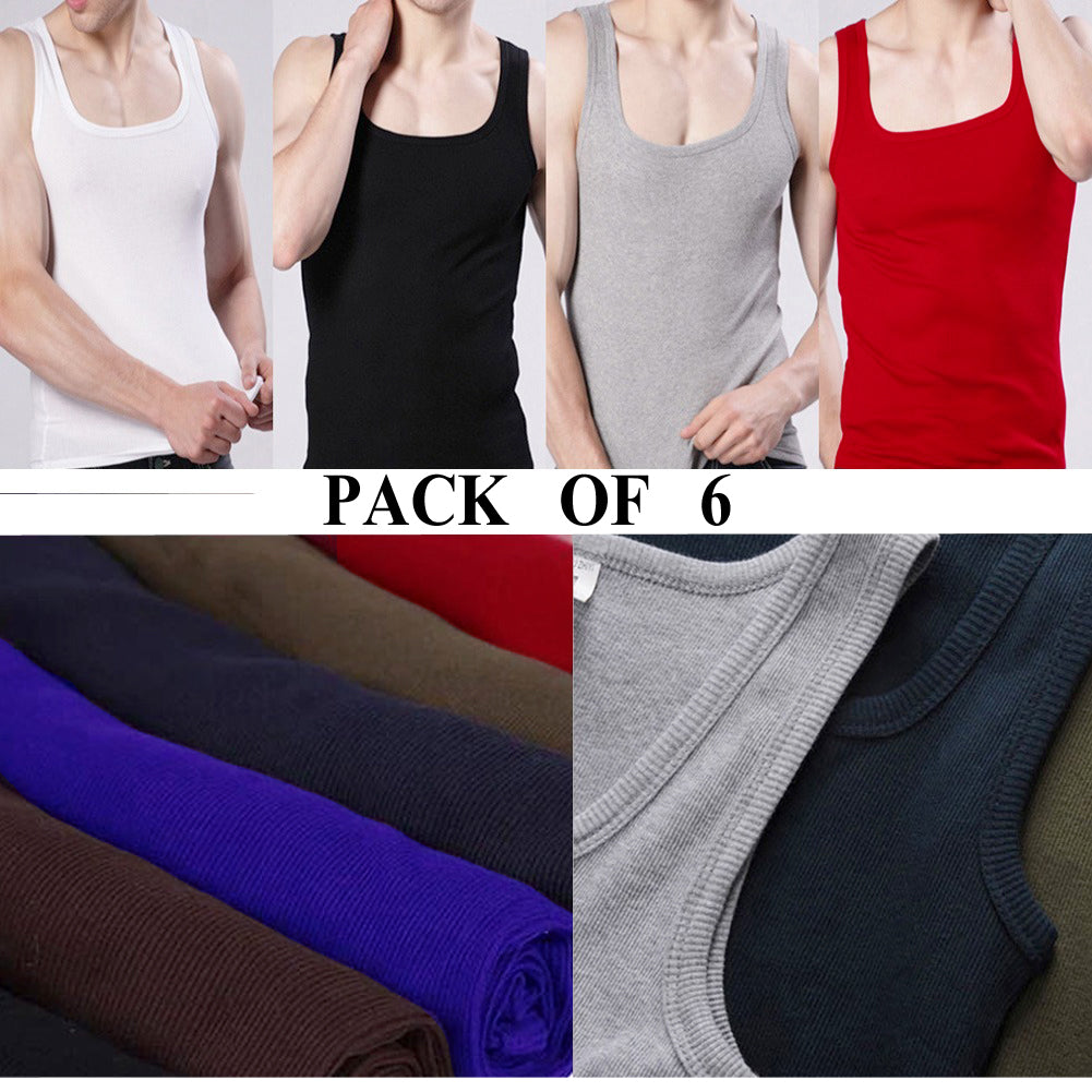 100% Cotton Pack Of Six Men Women’s Export Standard Athletic High Quality Vest