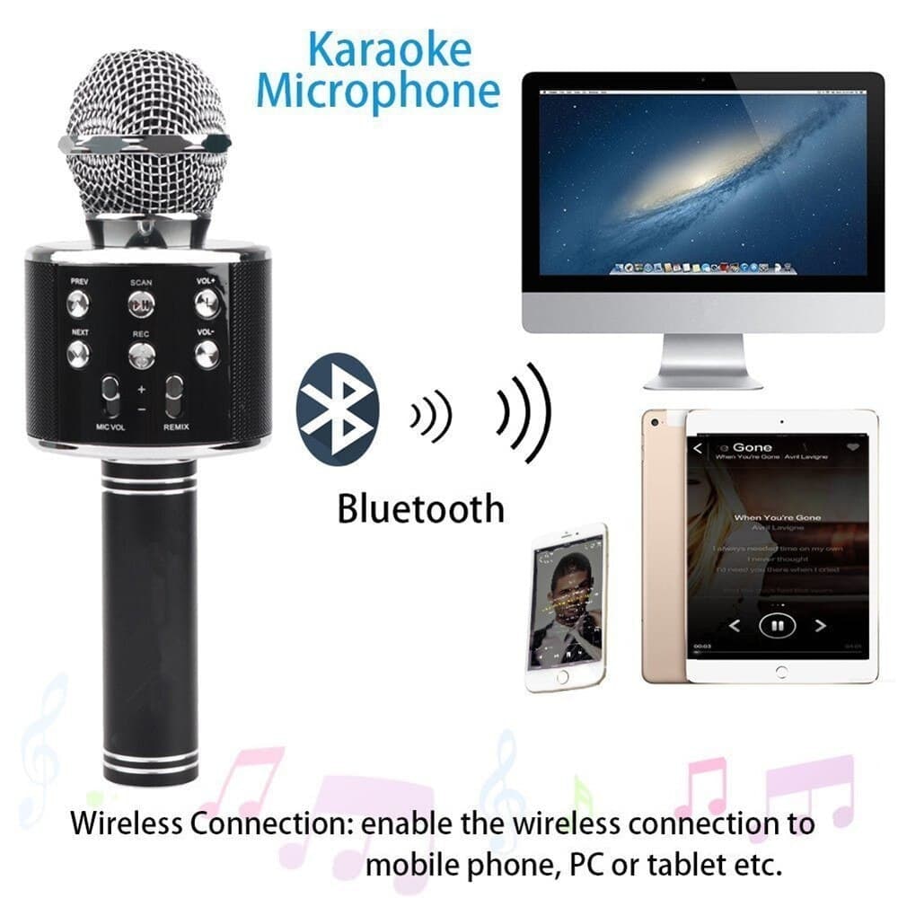 WS-858 Bluetooth Wireless Handheld Karaoke Mini Mic