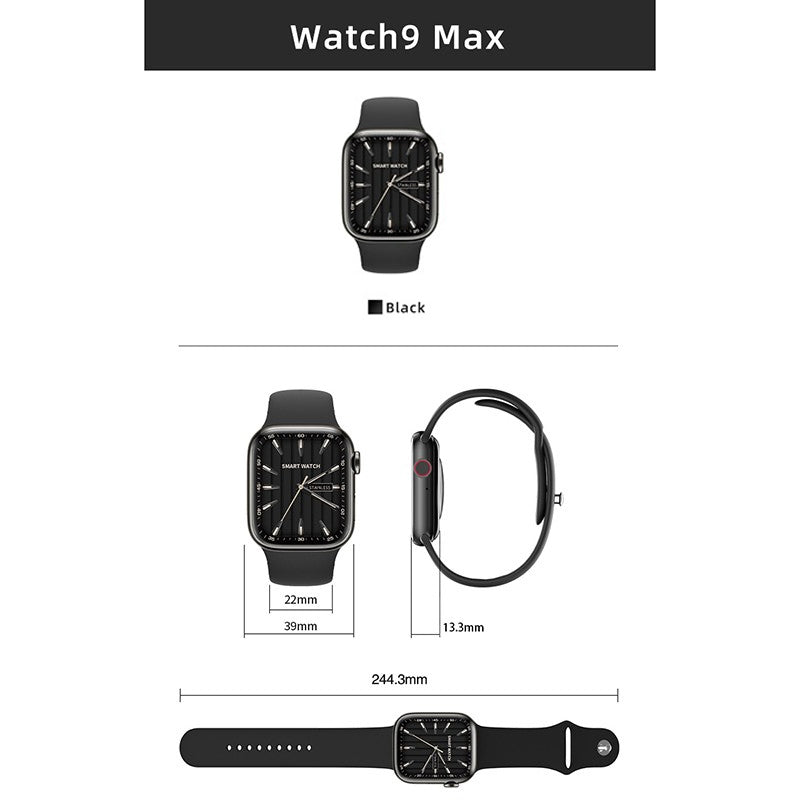 Watch 9 Max Series 9 Big 2.19-Inch Narrow Edges Screen, Bluetooth Calling, Wireless Charging Smartwatch